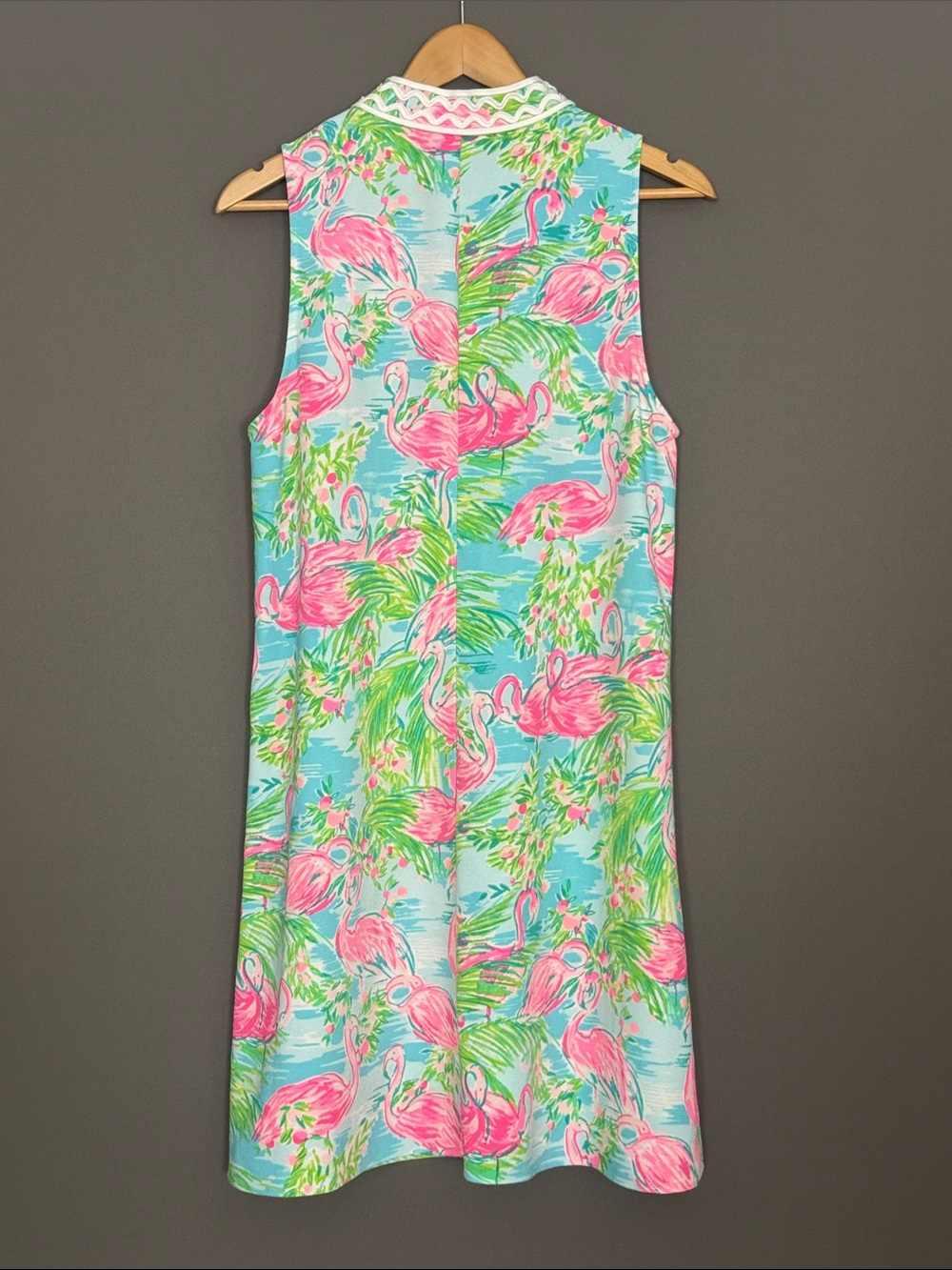 Lilly Pulitzer Jane Shift Dress Floridita Flamingo Print Sleeveless Womens 16 - Picture 2 of 8